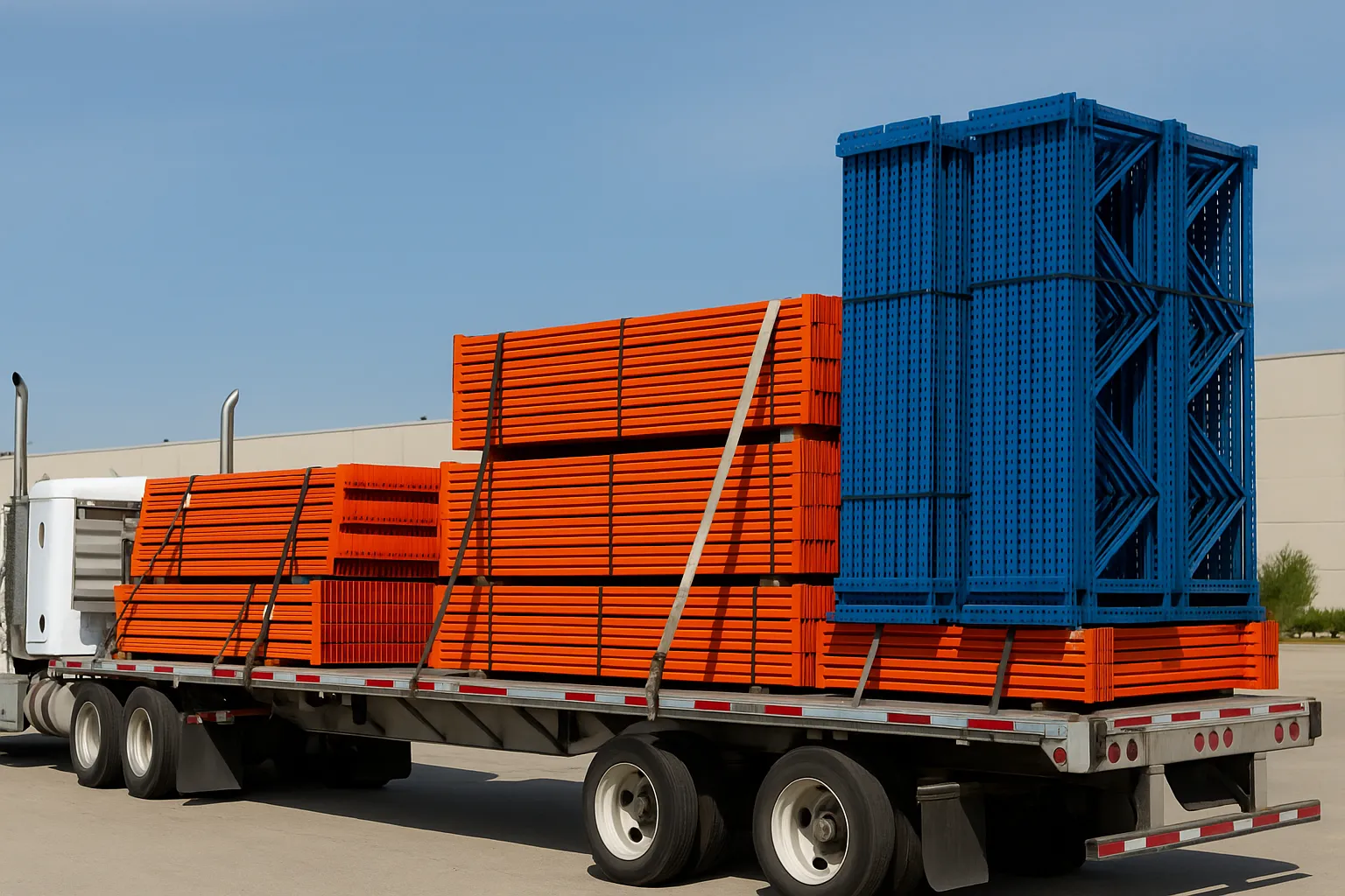 Modern pallet racking warehouse